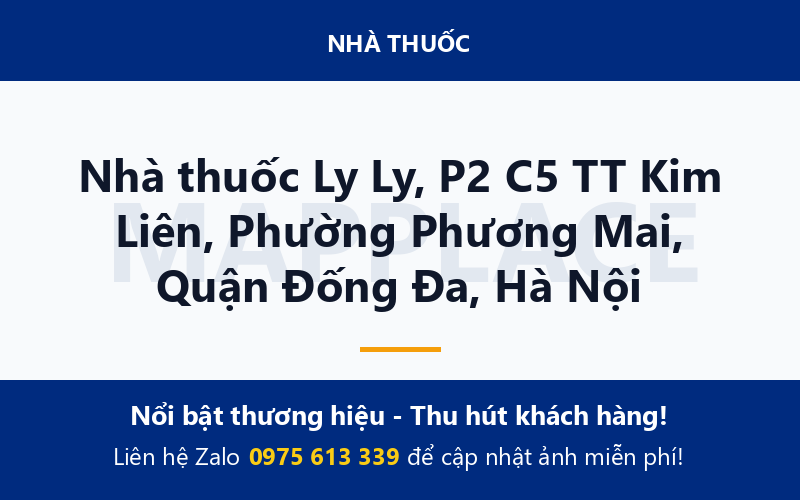 Nhà thuốc Ly Ly, P2 C5 TT Kim Liên, Phường Phương Mai, Quận Đống Đa, Hà Nội