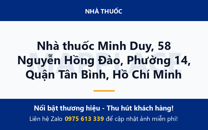 Nhà thuốc Minh Duy, 58 Nguyễn Hồng Đào, Phường 14, Quận Tân Bình, Hồ Chí Minh