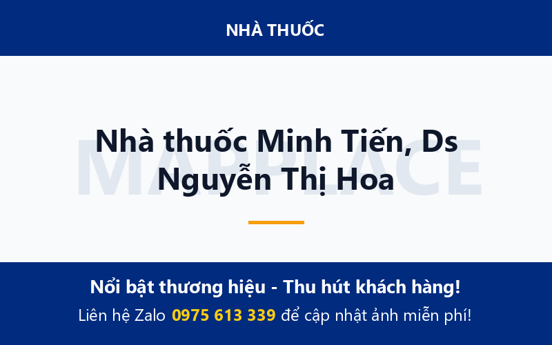 Nhà thuốc Minh Tiến, Ds Nguyễn Thị Hoa