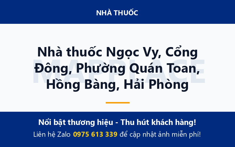 Nhà thuốc Ngọc Vy, Cổng Đông, Phường Quán Toan, Hồng Bàng, Hải Phòng