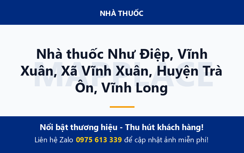 Nhà thuốc Như Điệp, Vĩnh Xuân, Xã Vĩnh Xuân, Huyện Trà Ôn, Vĩnh Long
