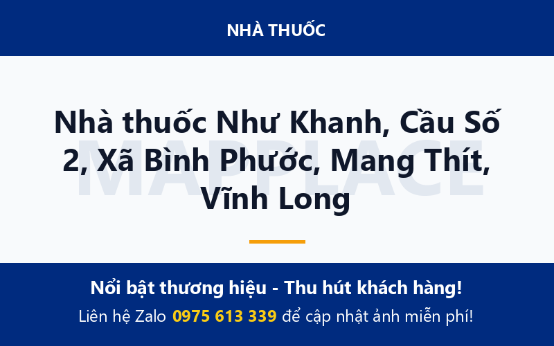 Nhà thuốc Như Khanh, Cầu Số 2, Xã Bình Phước, Mang Thít, Vĩnh Long