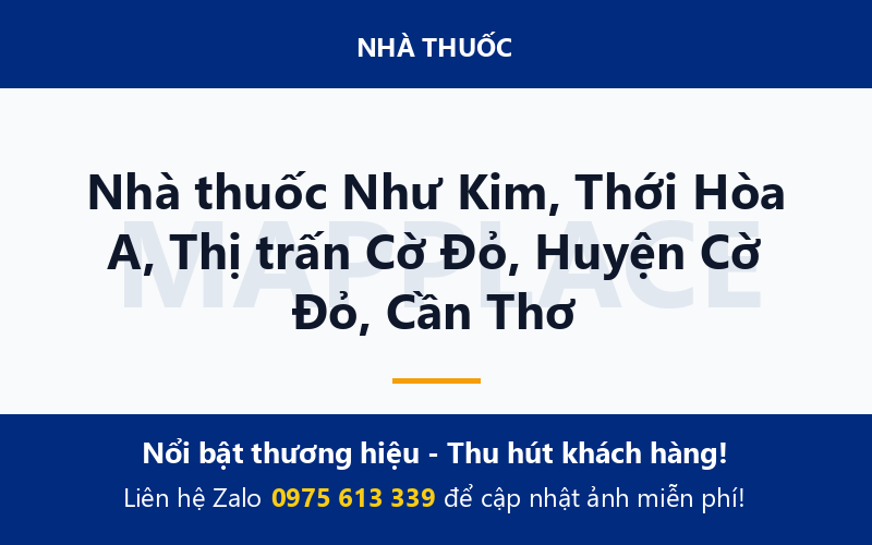Nhà thuốc Như Kim, Thới Hòa A, Thị trấn Cờ Đỏ, Huyện Cờ Đỏ, Cần Thơ