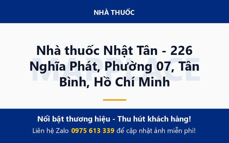 Nhà thuốc Nhật Tân - 226 Nghĩa Phát, Phường 07, Tân Bình, Hồ Chí Minh