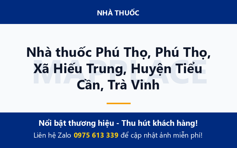Nhà thuốc Phú Thọ, Phú Thọ, Xã Hiếu Trung, Huyện Tiểu Cần, Trà Vinh