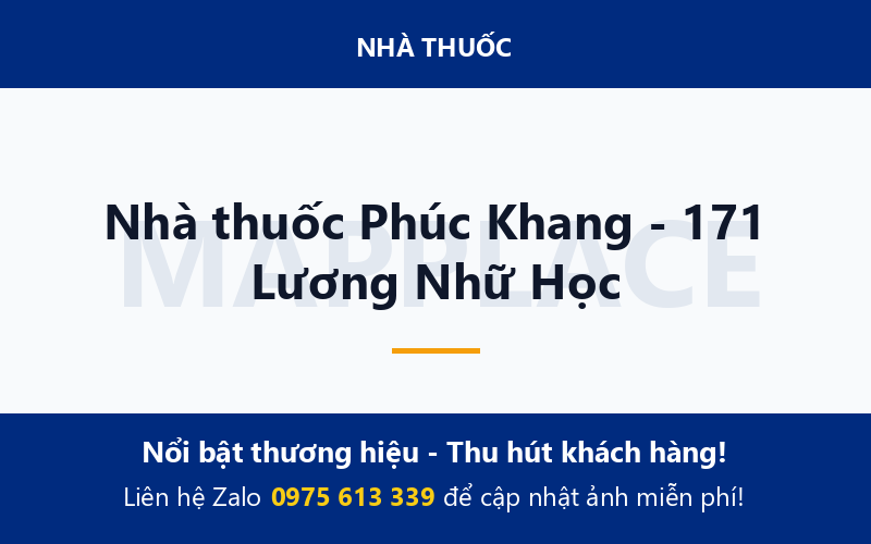 Nhà thuốc Phúc Khang - 171 Lương Nhữ Học