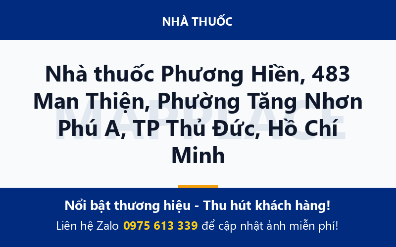 Nhà thuốc Phương Hiền, 483 Man Thiện, Phường Tăng Nhơn Phú A, TP Thủ Đức, Hồ Chí Minh