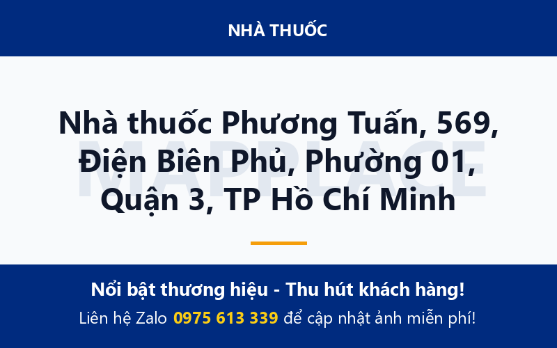 Nhà thuốc Phương Tuấn, 569, Điện Biên Phủ, Phường 01, Quận 3, TP Hồ Chí Minh