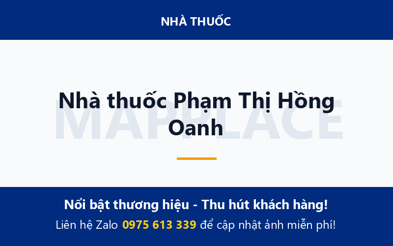 Nhà thuốc Phạm Thị Hồng Oanh