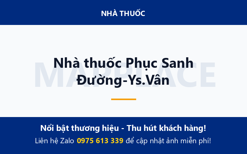 Nhà thuốc Phục Sanh Đường-Ys.Vân