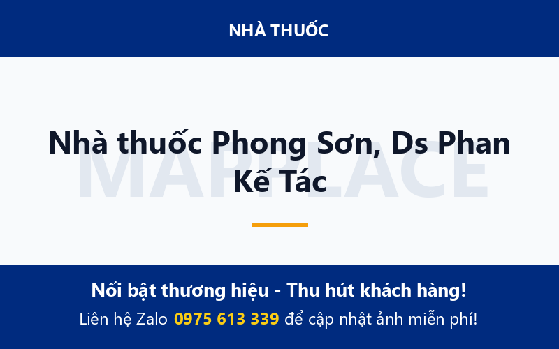 Nhà thuốc Phong Sơn, Ds Phan Kế Tác