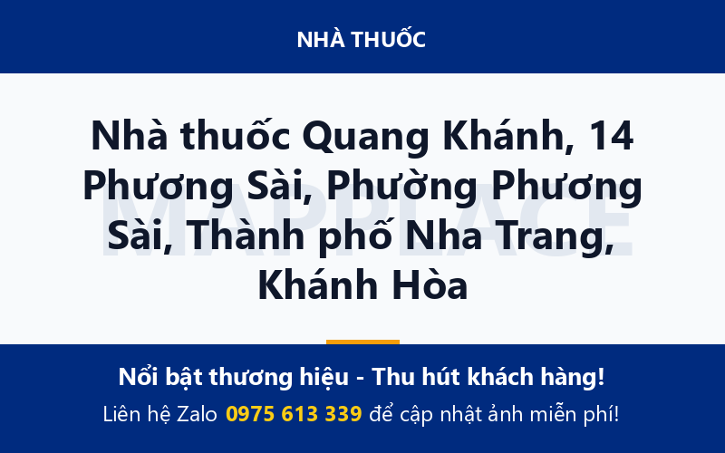 Nhà thuốc Quang Khánh, 14 Phương Sài, Phường Phương Sài, Thành phố Nha Trang, Khánh Hòa