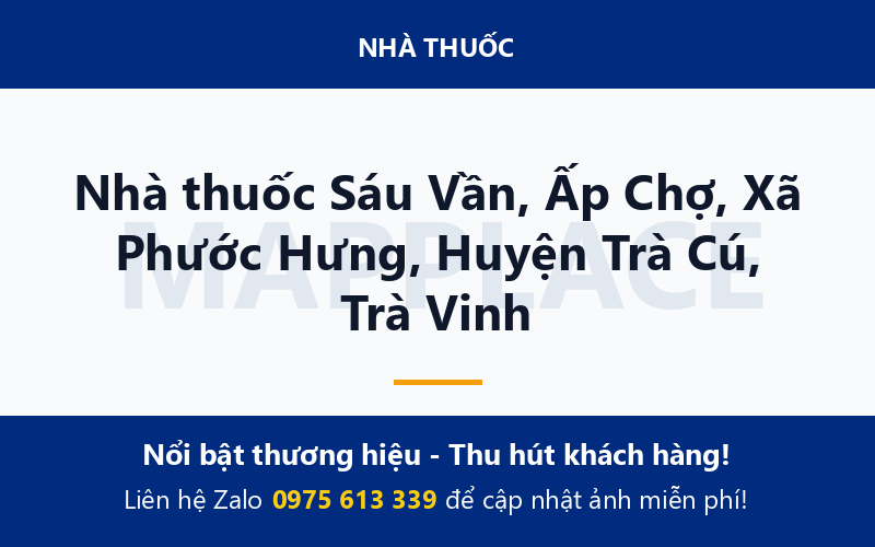 Nhà thuốc Sáu Vần, Ấp Chợ, Xã Phước Hưng, Huyện Trà Cú, Trà Vinh