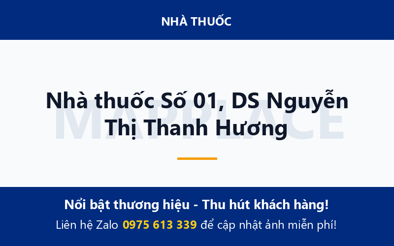 Nhà thuốc Số 01, DS Nguyễn Thị Thanh Hương