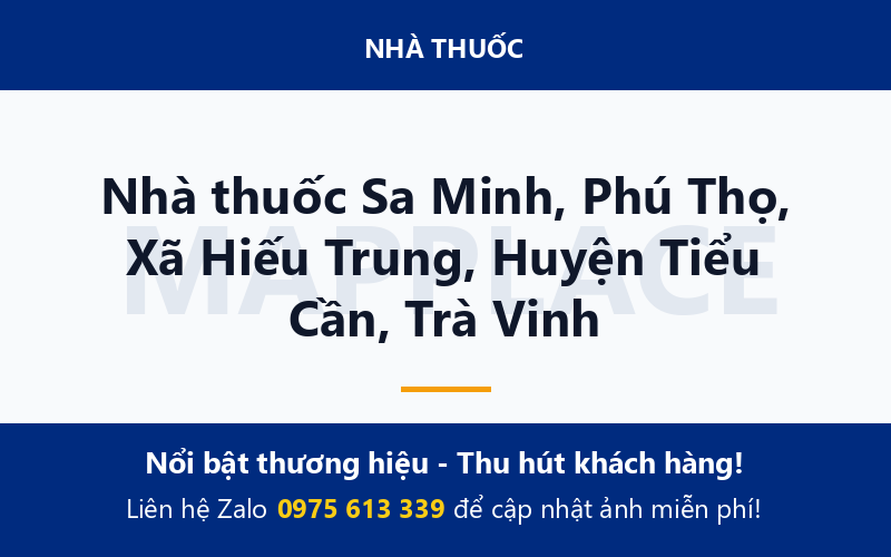 Nhà thuốc Sa Minh, Phú Thọ, Xã Hiếu Trung, Huyện Tiểu Cần, Trà Vinh