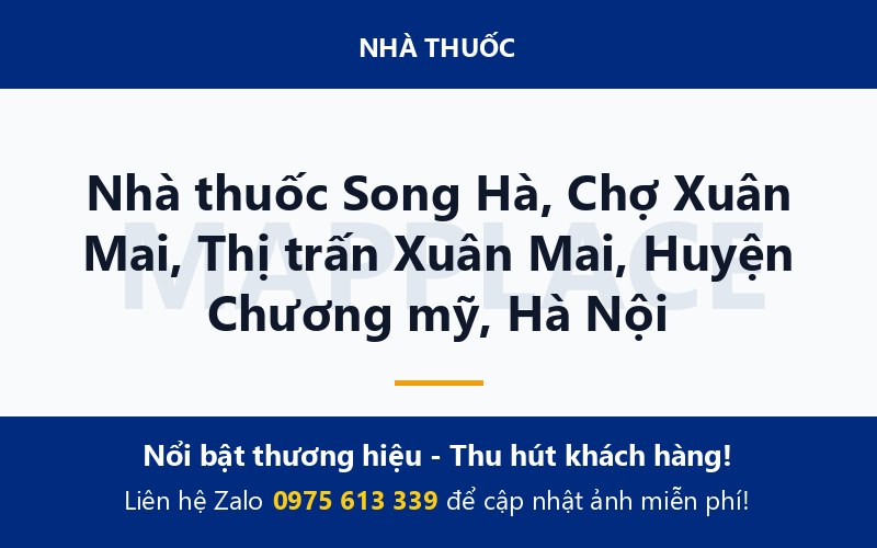 Nhà thuốc Song Hà, Chợ Xuân Mai, Thị trấn Xuân Mai, Huyện Chương mỹ, Hà Nội