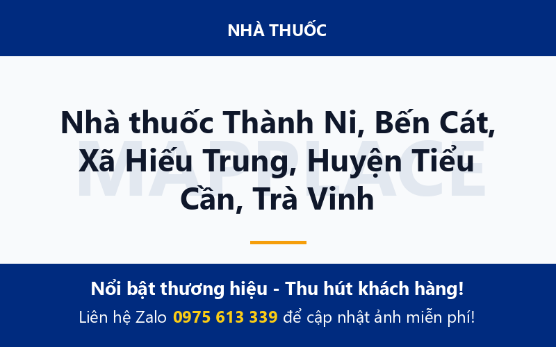 Nhà thuốc Thành Ni, Bến Cát, Xã Hiếu Trung, Huyện Tiểu Cần, Trà Vinh