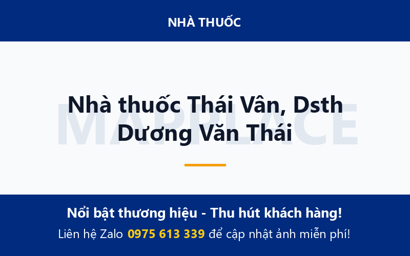 Nhà thuốc Thái Vân, Dsth Dương Văn Thái