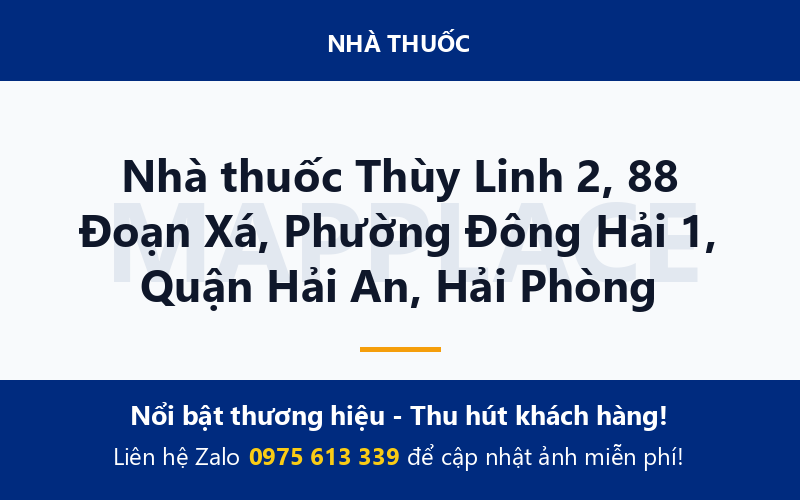 Nhà thuốc Thùy Linh 2, 88 Đoạn Xá, Phường Đông Hải 1, Quận Hải An, Hải Phòng