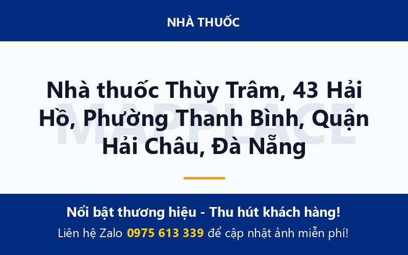 Nhà thuốc Thùy Trâm, 43 Hải Hồ, Phường Thanh Bình, Quận Hải Châu, Đà Nẵng