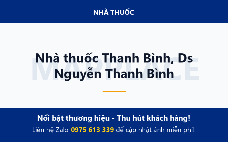 Nhà thuốc Thanh Bình, Ds Nguyễn Thanh Bình