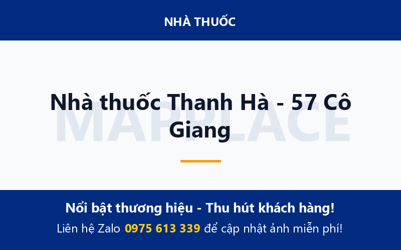 Nhà thuốc Thanh Hà - 57 Cô Giang