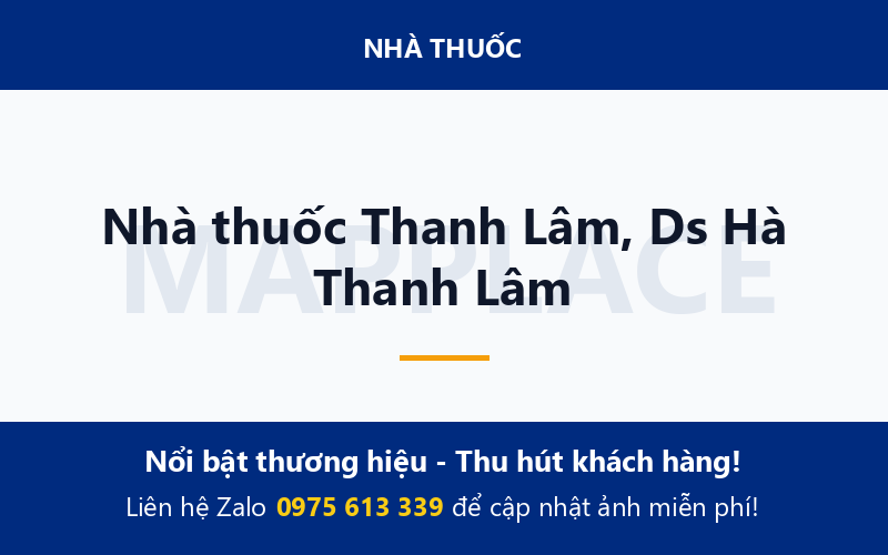 Nhà thuốc Thanh Lâm, Ds Hà Thanh Lâm