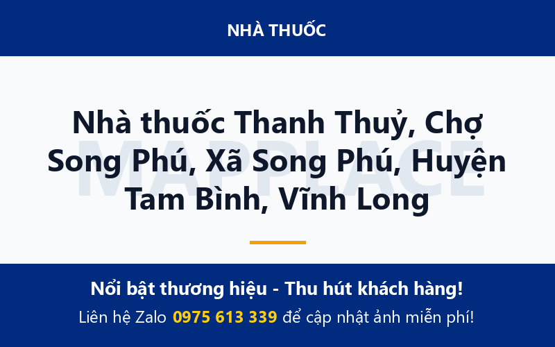 Nhà thuốc Thanh Thuỷ, Chợ Song Phú, Xã Song Phú, Huyện Tam Bình, Vĩnh Long