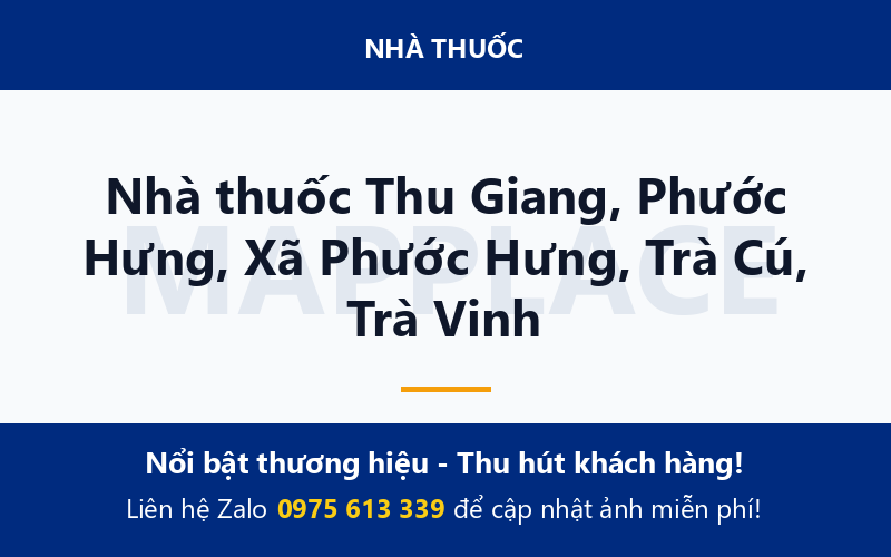 Nhà thuốc Thu Giang, Phước Hưng, Xã Phước Hưng, Trà Cú, Trà Vinh