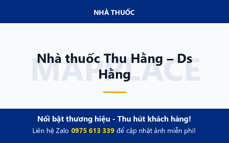 Nhà thuốc Thu Hằng – Ds Hằng