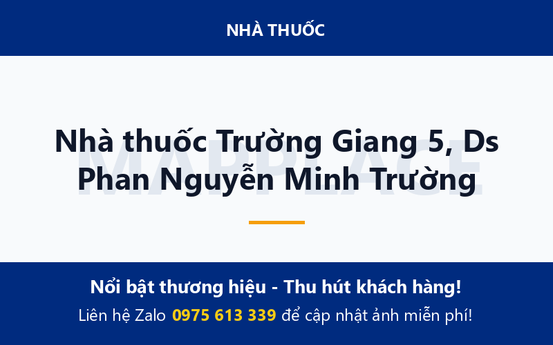 Nhà thuốc Trường Giang 5, Ds Phan Nguyễn Minh Trường