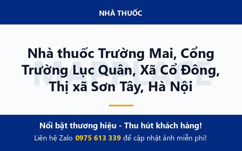 Nhà thuốc Trường Mai, Cổng Trường Lục Quân, Xã Cổ Đông, Thị xã Sơn Tây, Hà Nội