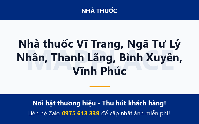 Nhà thuốc Vĩ Trang, Ngã Tư Lý Nhân, Thanh Lãng, Bình Xuyên, Vĩnh Phúc