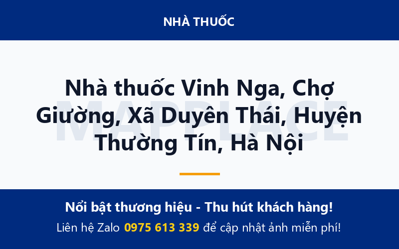 Nhà thuốc Vinh Nga, Chợ Giường, Xã Duyên Thái, Huyện Thường Tín, Hà Nội