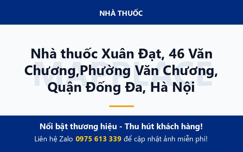 Nhà thuốc Xuân Đạt, 46 Văn Chương,Phường Văn Chương, Quận Đống Đa, Hà Nội
