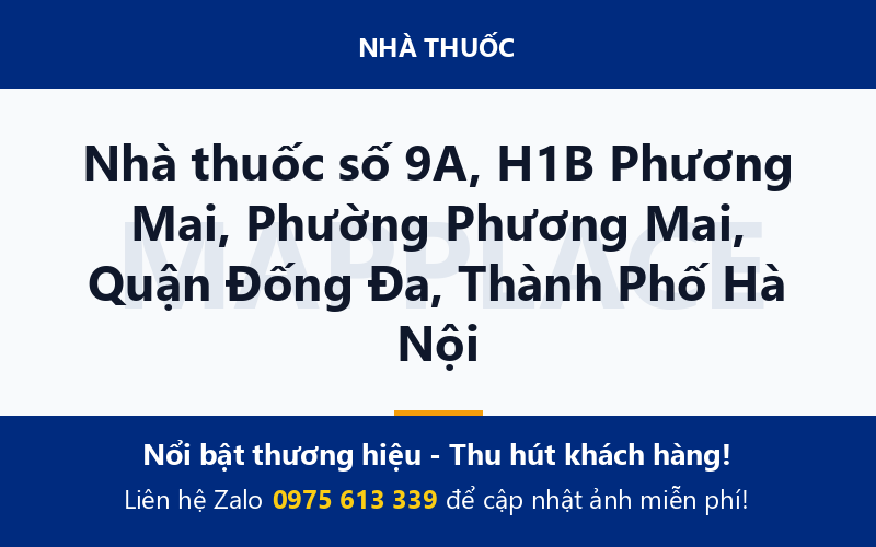 Nhà thuốc số 9A, H1B Phương Mai, Phường Phương Mai, Quận Đống Đa, Thành Phố Hà Nội