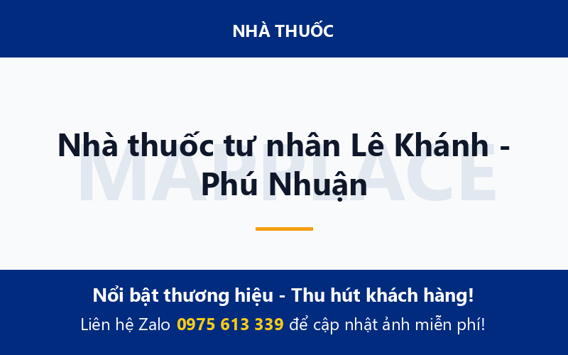 Nhà thuốc tư nhân Lê Khánh - Phú Nhuận