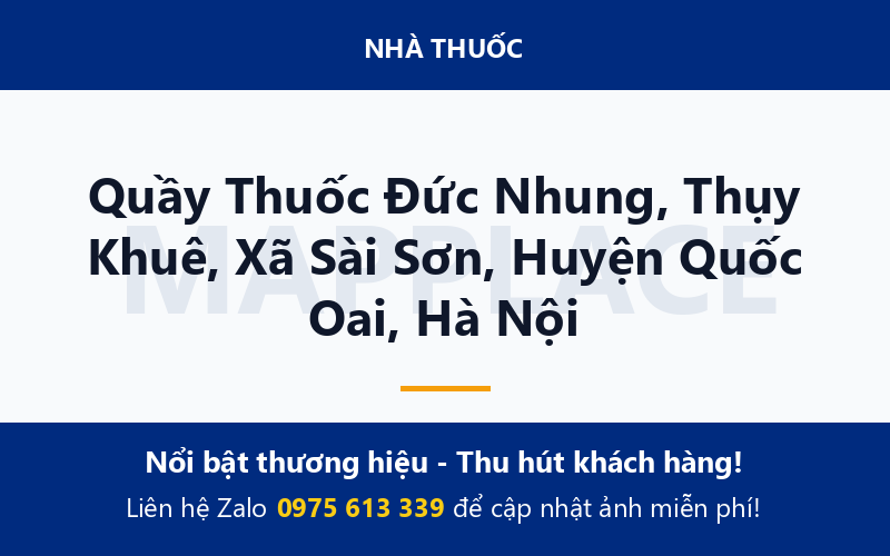 Quầy Thuốc Đức Nhung, Thụy Khuê, Xã Sài Sơn, Huyện Quốc Oai, Hà Nội