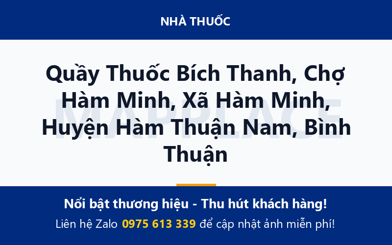 Quầy Thuốc Bích Thanh, Chợ Hàm Minh, Xã Hàm Minh, Huyện Hàm Thuận Nam, Bình Thuận
