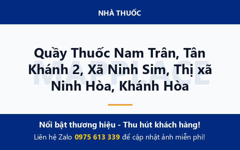 Quầy Thuốc Nam Trân, Tân Khánh 2, Xã Ninh Sim, Thị xã Ninh Hòa, Khánh Hòa