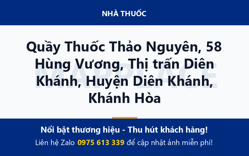 Quầy Thuốc Thảo Nguyên, 58 Hùng Vương, Thị trấn Diên Khánh, Huyện Diên Khánh, Khánh Hòa