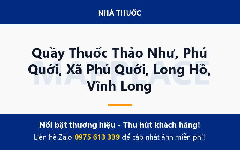 Quầy Thuốc Thảo Như, Phú Quới, Xã Phú Quới, Long Hồ, Vĩnh Long
