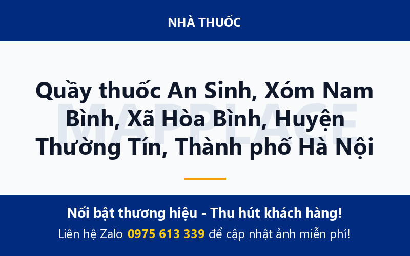 Quầy thuốc An Sinh, Xóm Nam Bình, Xã Hòa Bình, Huyện Thường Tín, Thành phố Hà Nội