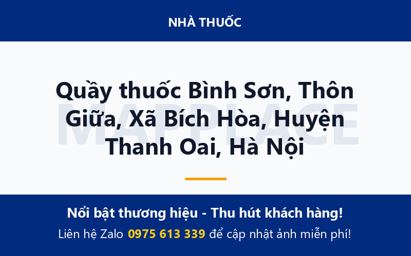 Quầy thuốc Bình Sơn, Thôn Giữa, Xã Bích Hòa, Huyện Thanh Oai, Hà Nội