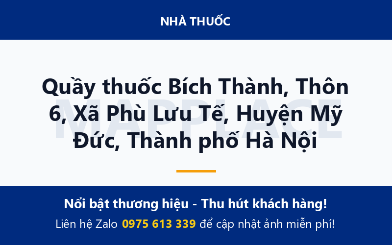 Quầy thuốc Bích Thành, Thôn 6, Xã Phù Lưu Tế, Huyện Mỹ Đức, Thành phố Hà Nội