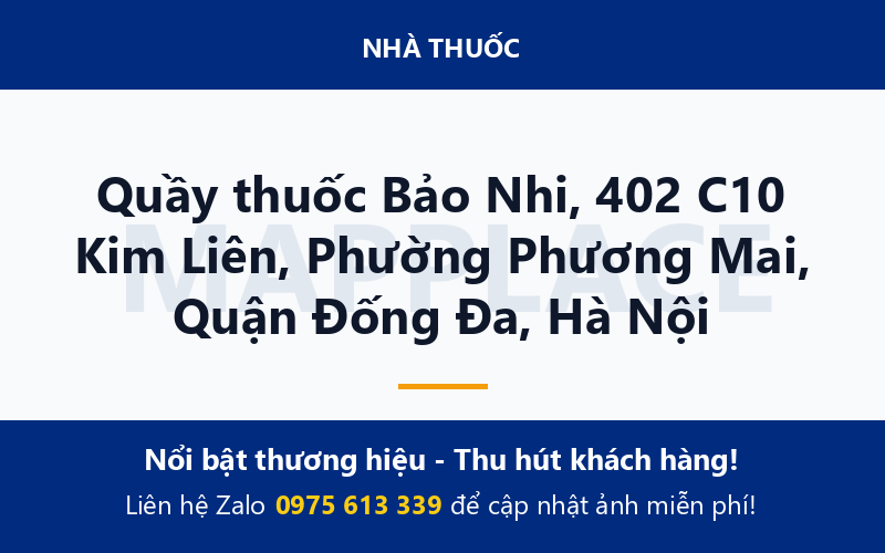 Quầy thuốc Bảo Nhi, 402 C10 Kim Liên, Phường Phương Mai, Quận Đống Đa, Hà Nội