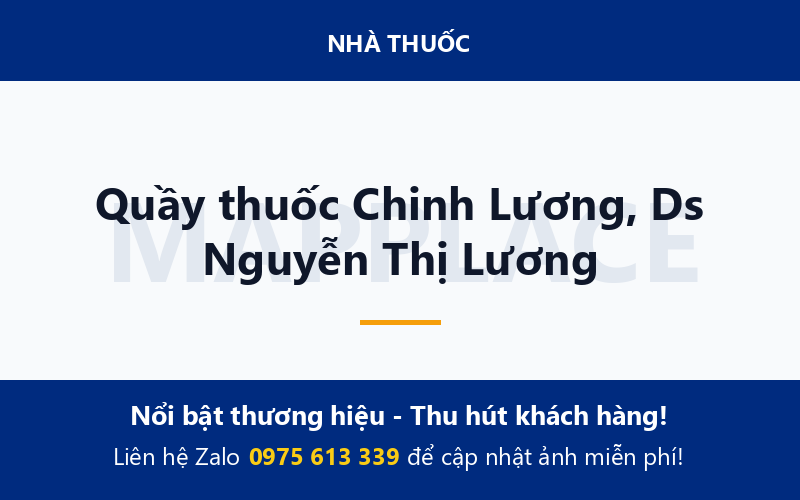 Quầy thuốc Chinh Lương, Ds Nguyễn Thị Lương