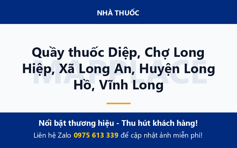 Quầy thuốc Diệp, Chợ Long Hiệp, Xã Long An, Huyện Long Hồ, Vĩnh Long