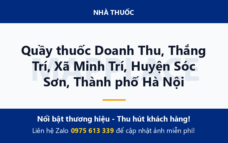 Quầy thuốc Doanh Thu, Thắng Trí, Xã Minh Trí, Huyện Sóc Sơn, Thành phố Hà Nội