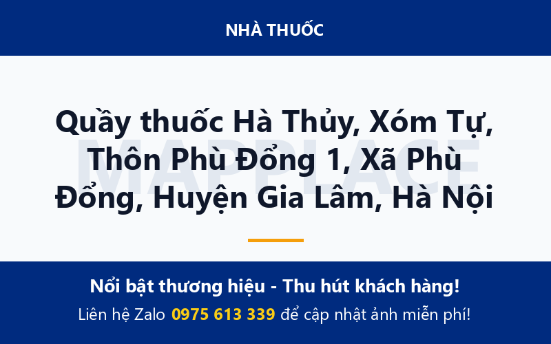 Quầy thuốc Hà Thủy, Xóm Tự, Thôn Phù Đổng 1, Xã Phù Đổng, Huyện Gia Lâm, Hà Nội